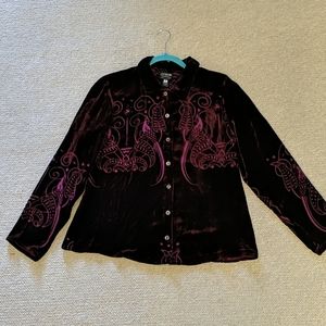 Plum velvet Citron top